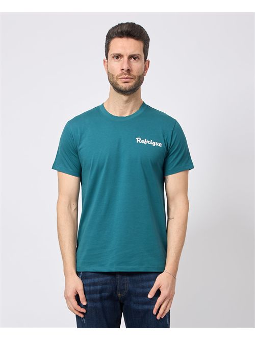 T-shirt uomo Refrigue girocollo con logo posteriore REFRIGUE | 2816M00152BOTTLE GREEN